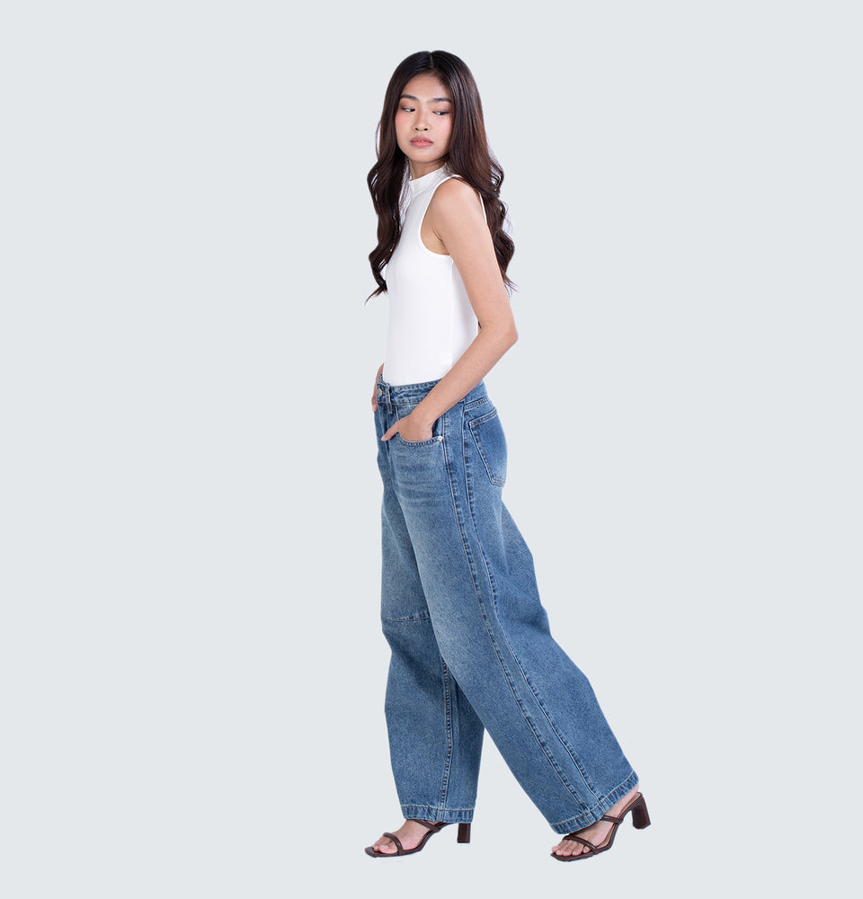 Iris Mid Waist Wide Leg Jeans