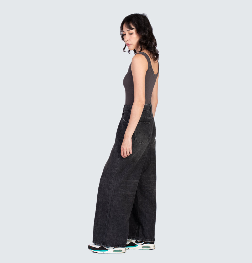 Coby Wide Leg Black Jeans