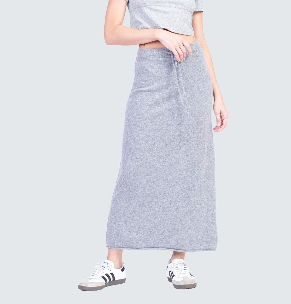 Payton Midi Skirt in Grey