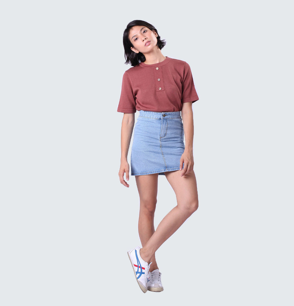 High Waist Mini Skirt - Mantou Clothing