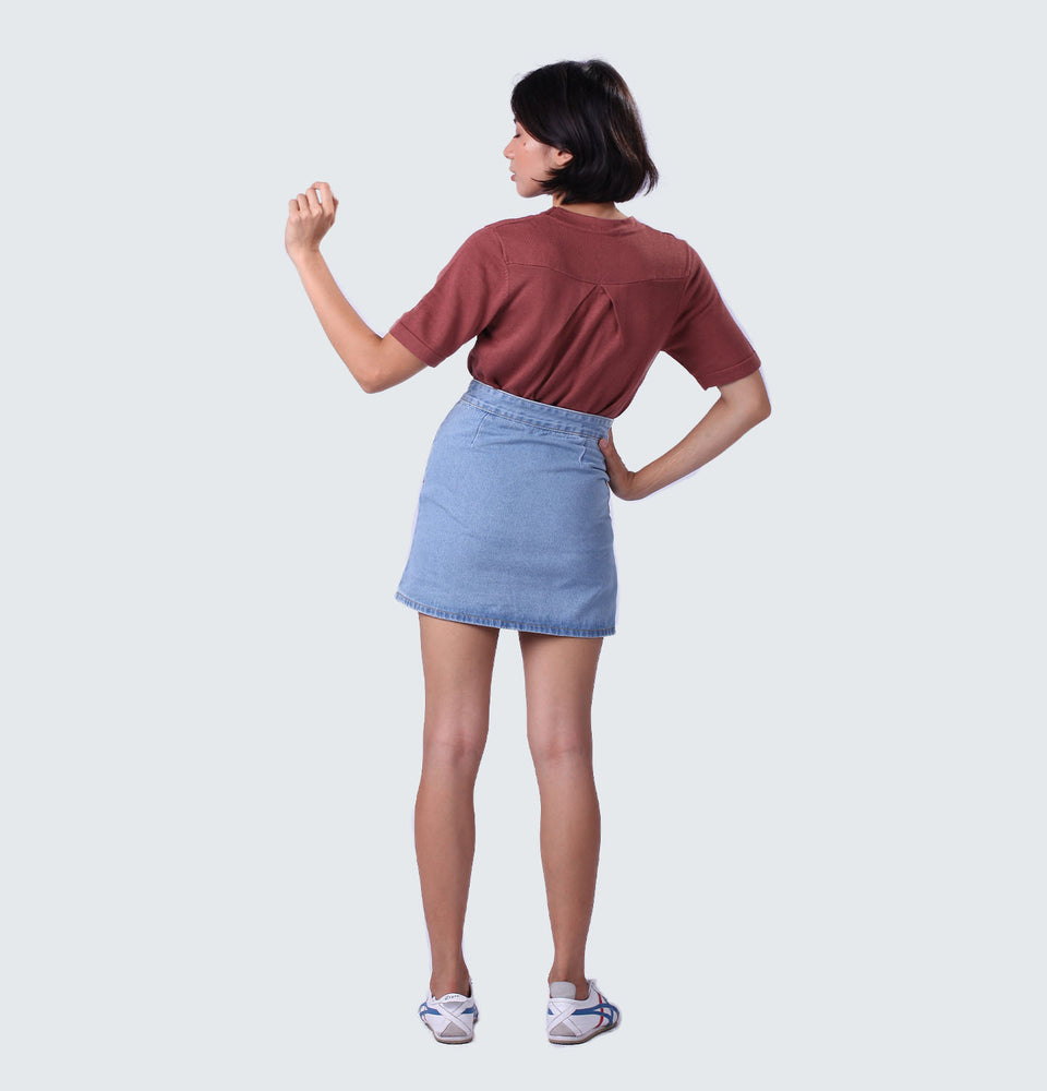 High Waist Mini Skirt - Mantou Clothing