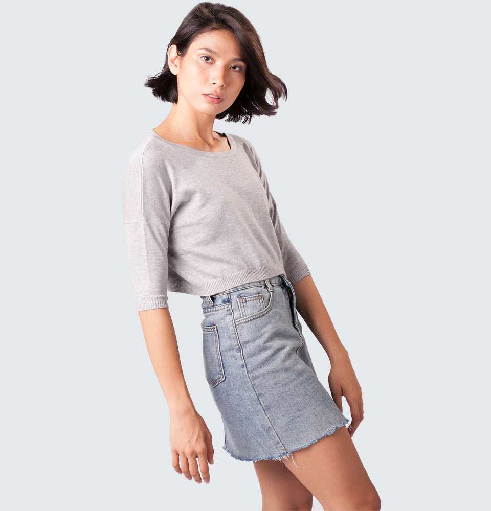 Basic Denim Skirt - Mantou Clothing