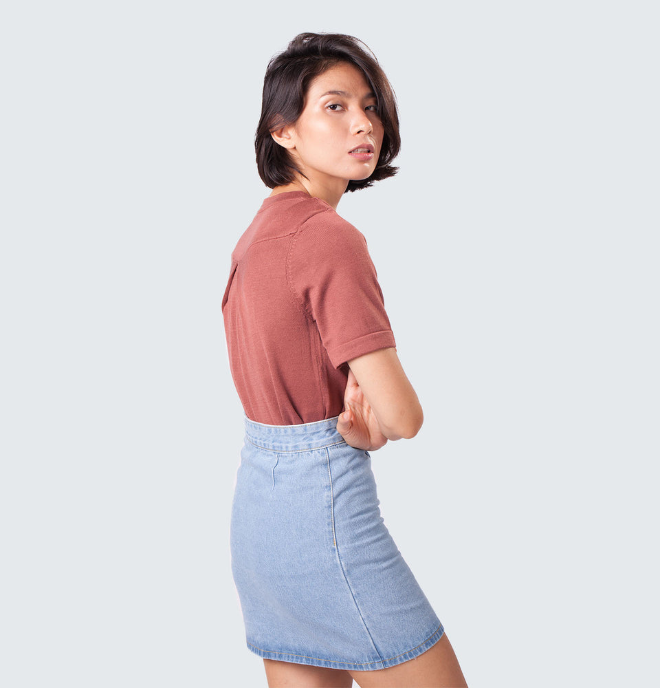 High Waist Mini Skirt - Mantou Clothing