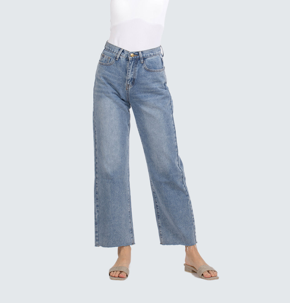 Selah Raw Hem Jeans – Mantou Clothing - Main Image