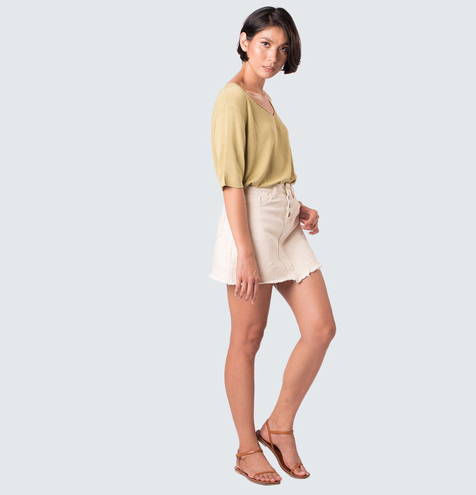 Buttoned Down Skirt - Mantou Clothing