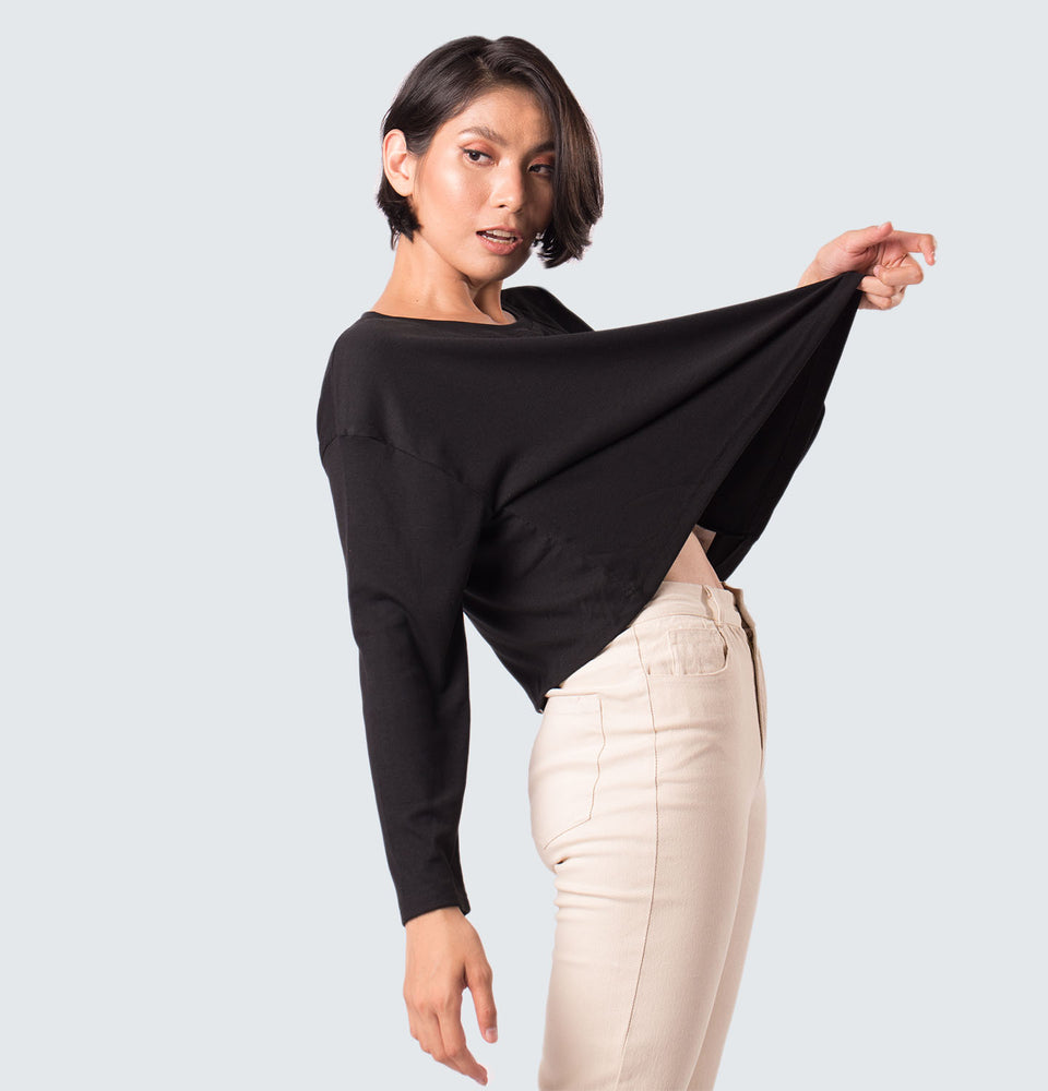 Kitty Long Sleeve Polyester Top - Mantou Clothing