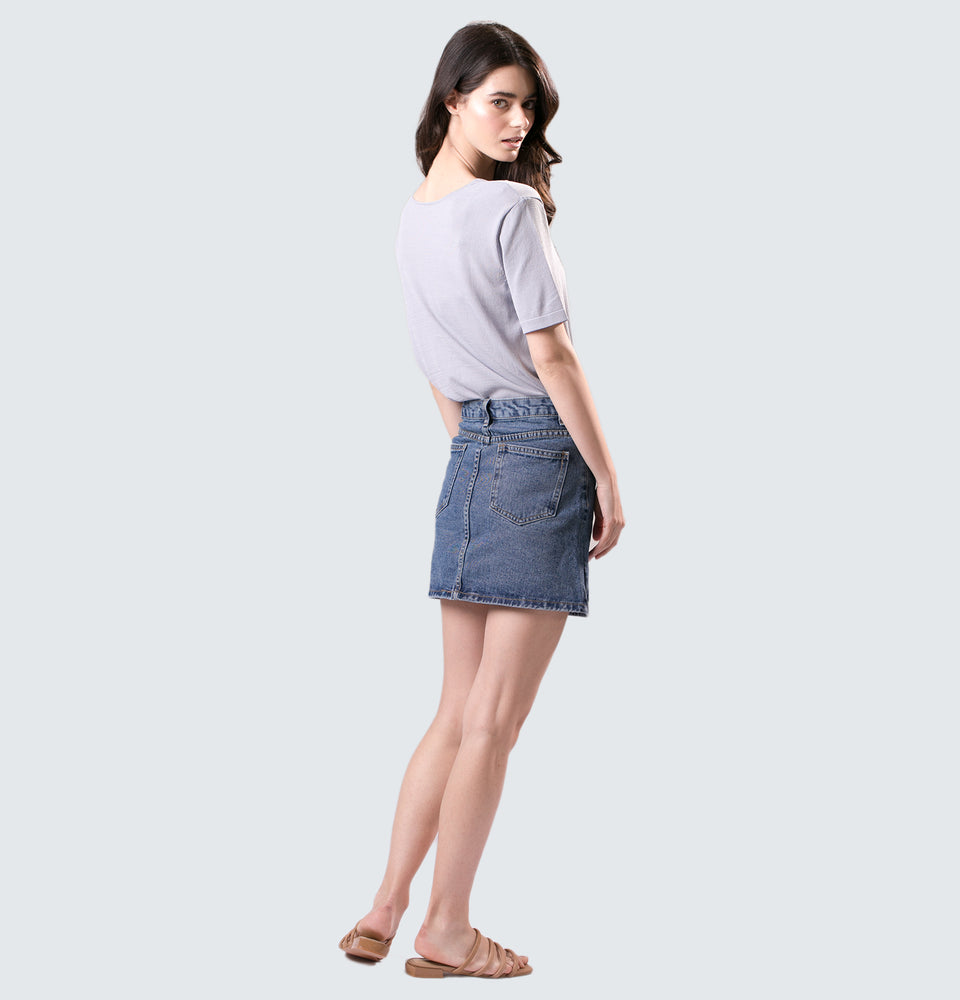 Ruth Denim Mini Skirt - Mantou Clothing