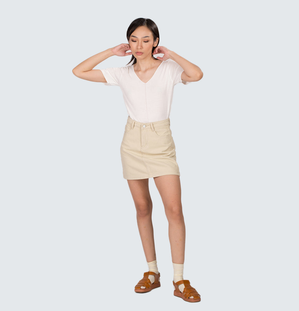Cali Cream mini Skirt