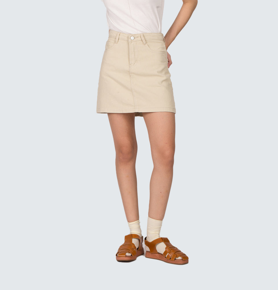 Cali Cream mini Skirt