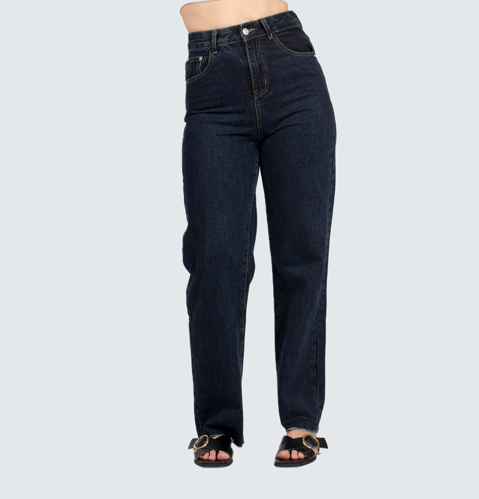 Nia Raw Hem Full Length Jeans