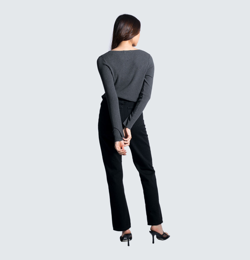 Amarah Crop Button Front Longsleeve - Mantou Clothing