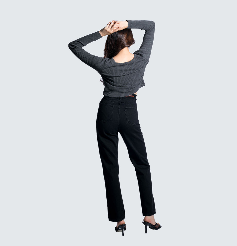 Amarah Crop Button Front Longsleeve - Mantou Clothing