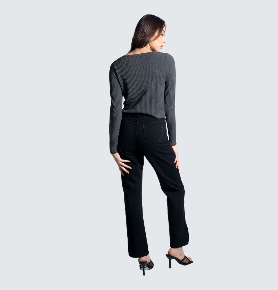 Amarah Crop Button Front Longsleeve - Mantou Clothing