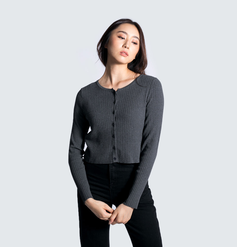 Amarah Crop Button Front Longsleeve - Mantou Clothing