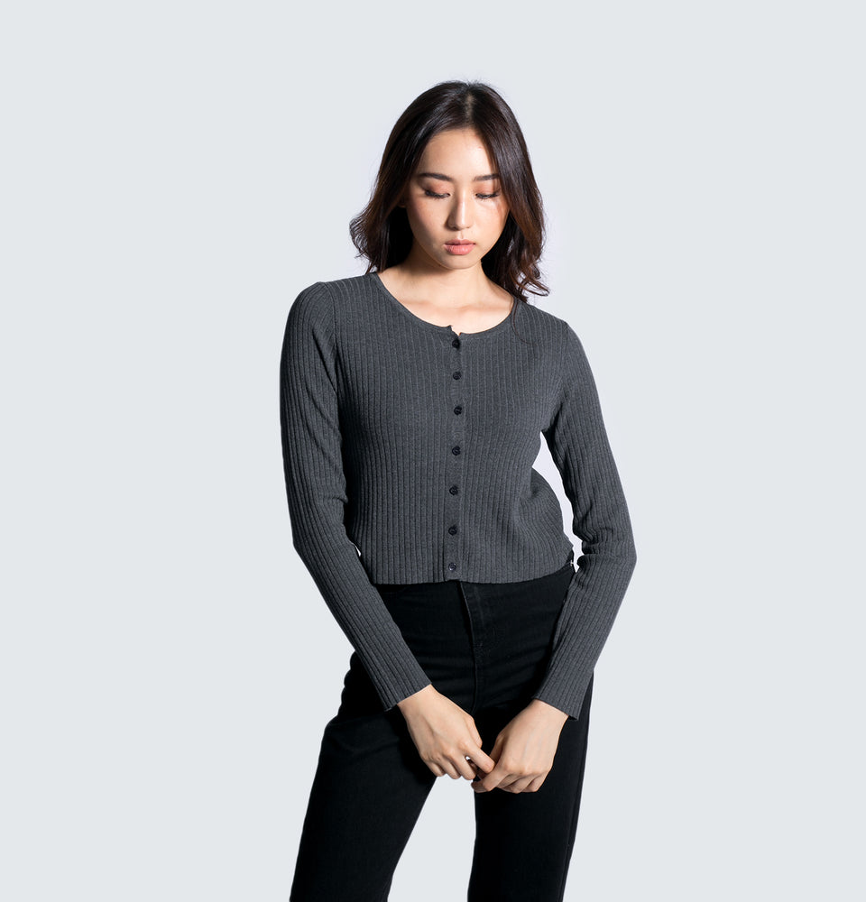 Amarah Crop Button Front Longsleeve - Mantou Clothing