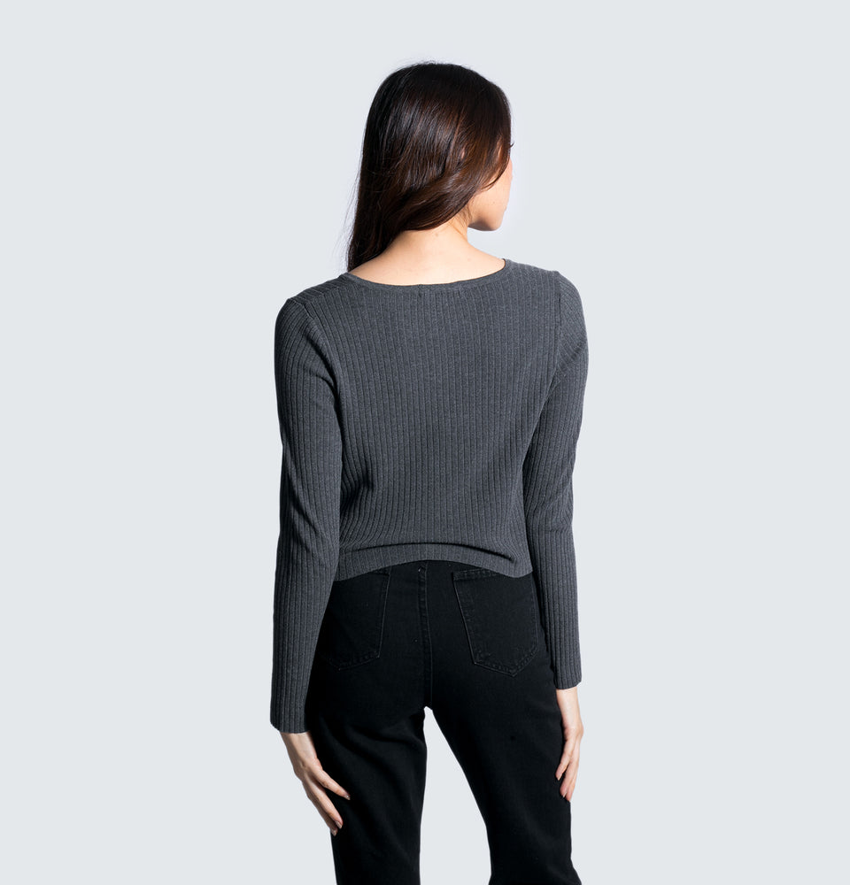 Amarah Crop Button Front Longsleeve - Mantou Clothing
