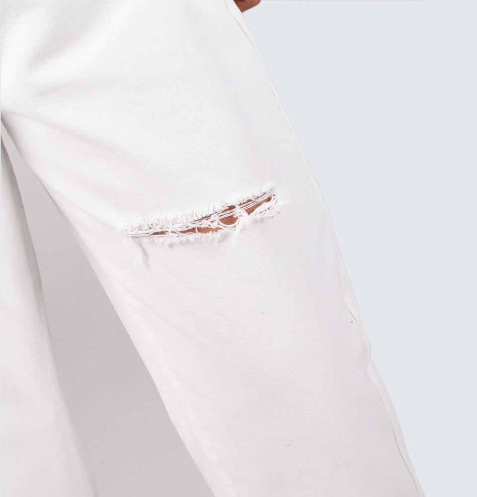 Clarisse White Ripped Jeans