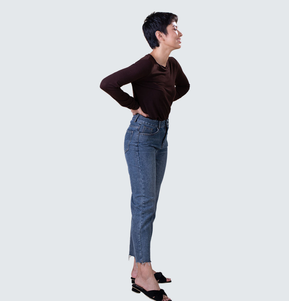 Sasha High Rise Straight Leg Jeans - Mantou Clothing