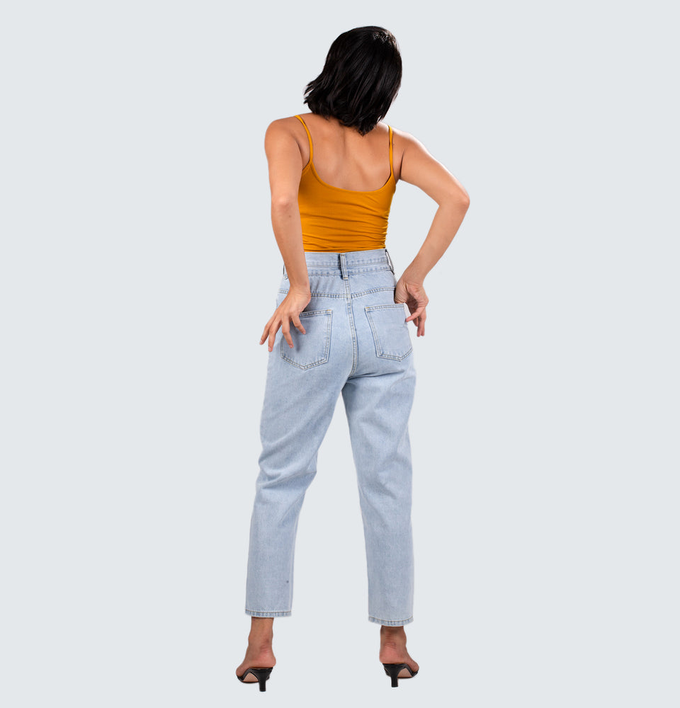 Double Button Mom Jeans