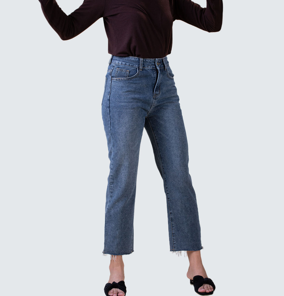 Sasha High Rise Straight Leg Jeans - Mantou Clothing