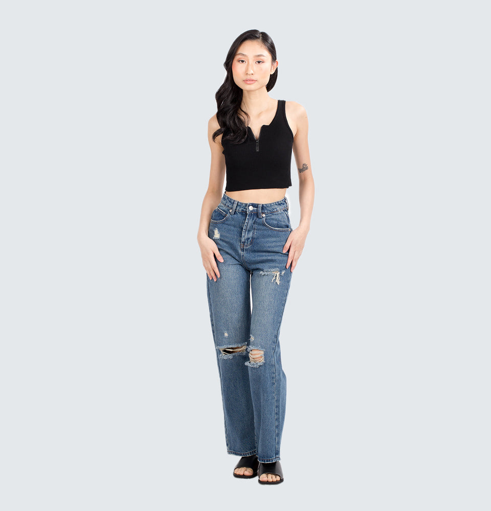 Yara Sleeveless Ribbed Crop Top