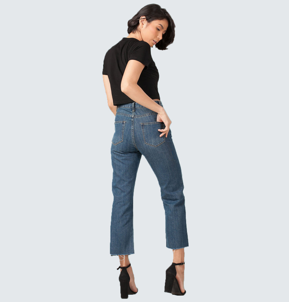 Hi-Rise Wide Leg Jeans - Mantou Clothing