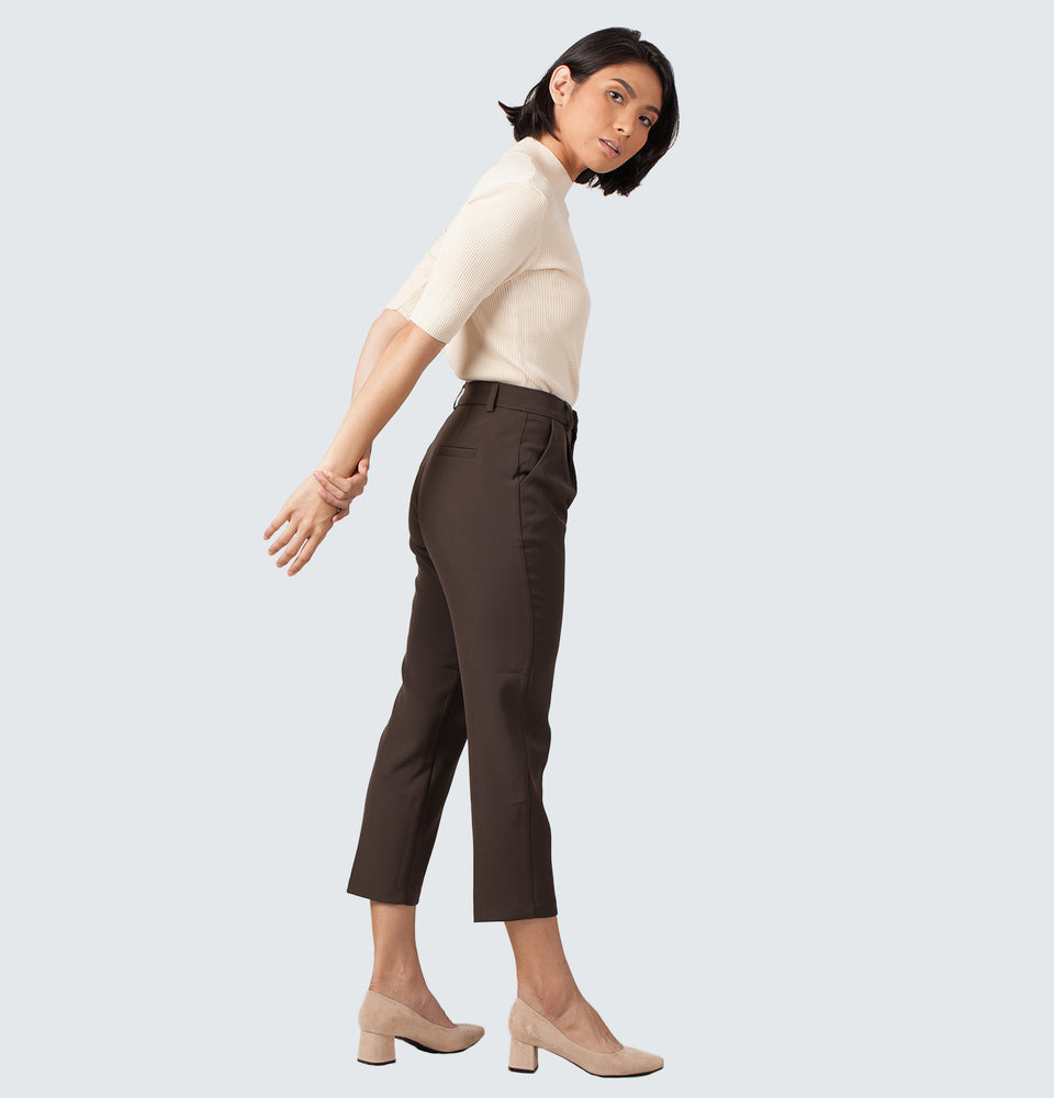 Coffee Brown Grandpa Trousers - Mantou Clothing