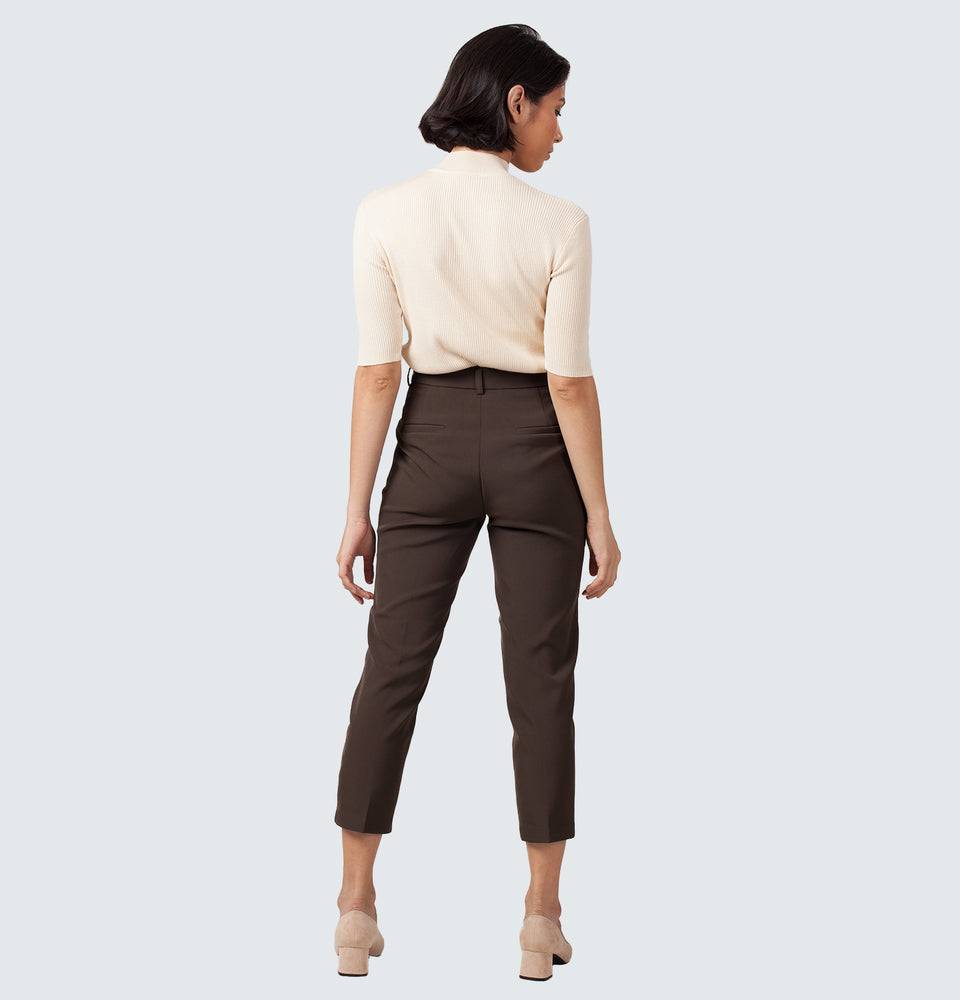 Coffee Brown Grandpa Trousers - Mantou Clothing