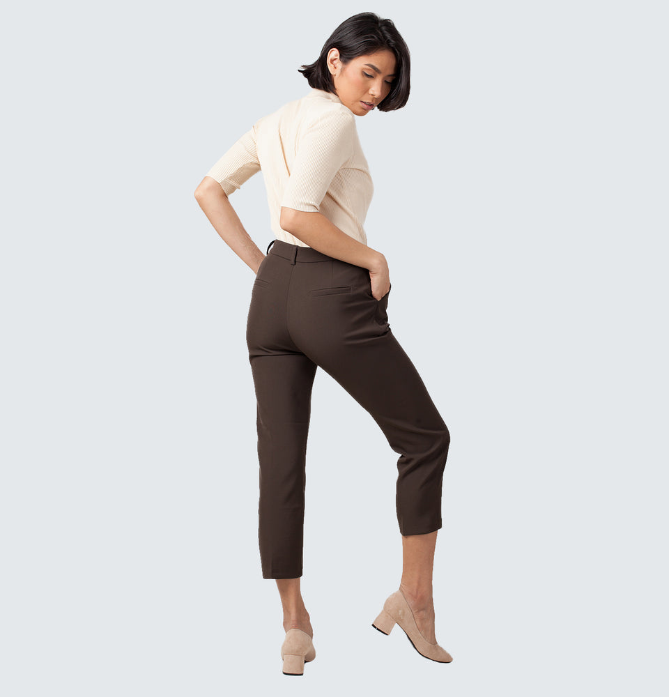 Coffee Brown Grandpa Trousers - Mantou Clothing