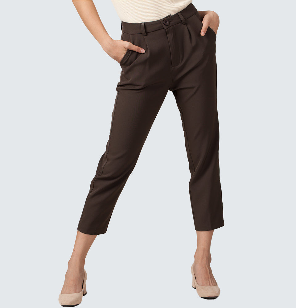 Coffee Brown Grandpa Trousers - Mantou Clothing