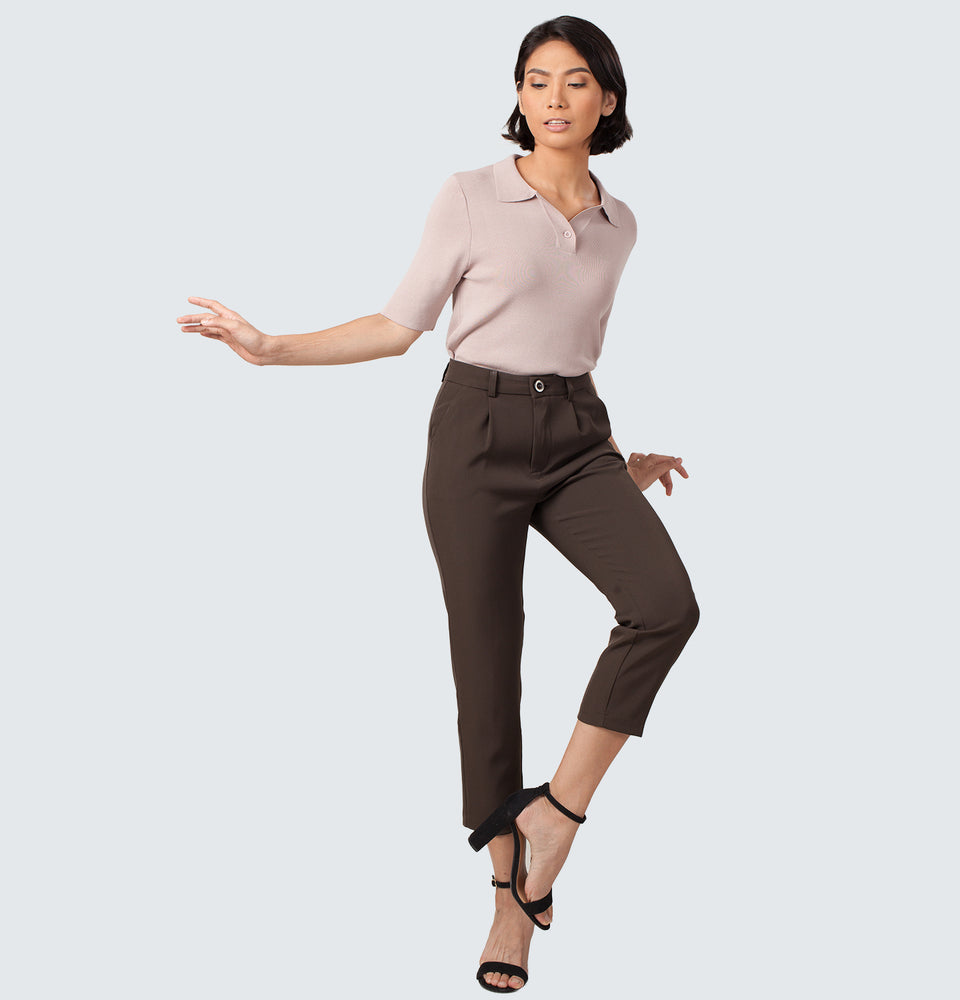 Coffee Brown Grandpa Trousers - Mantou Clothing