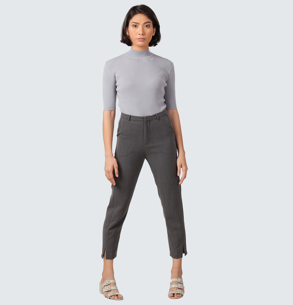 Grey Grandpa Trousers - Mantou Clothing