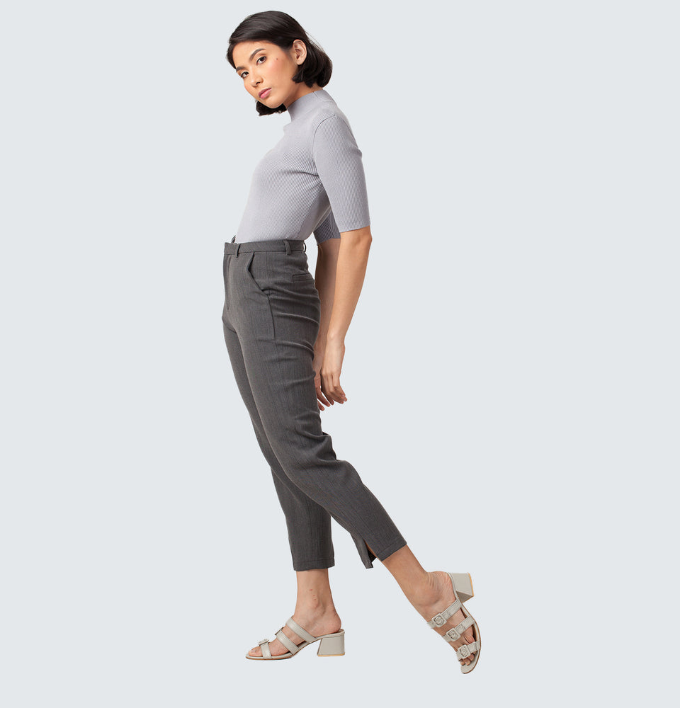 Grey Grandpa Trousers - Mantou Clothing
