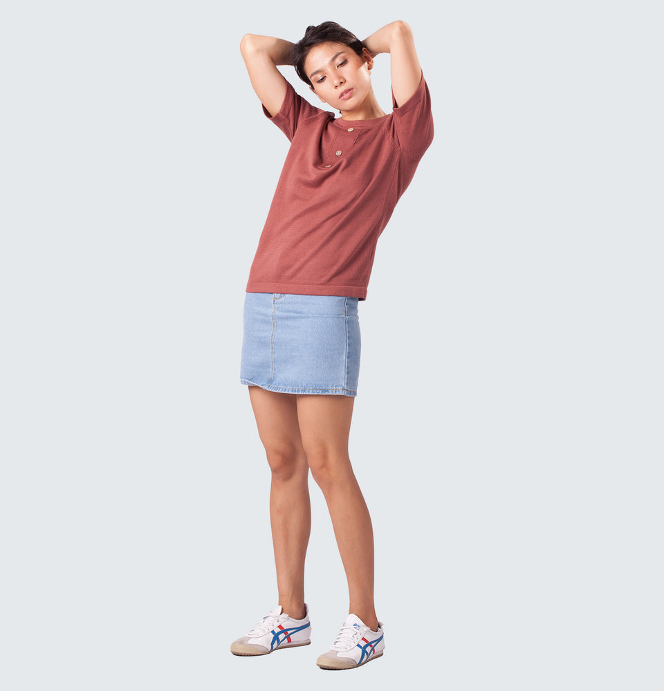 High Waist Mini Skirt - Mantou Clothing